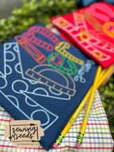 Load image into Gallery viewer, Back to School Polka Dot Kindergarten Stacked ALL THREAD Embroidery SS - Sewing Seeds