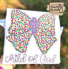 Load image into Gallery viewer, Child of God BOW Applique Applique SS - Sewing Seeds