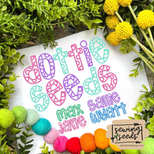Load image into Gallery viewer, Dottie Seeds Chain Embroidery Font - Sewing Seeds
