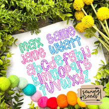 Load image into Gallery viewer, Dottie Seeds Chain Embroidery Font - Sewing Seeds