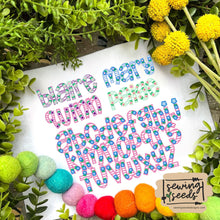 Load image into Gallery viewer, Floral Seeds Chain Embroidery Font - Sewing Seeds