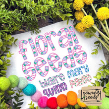 Load image into Gallery viewer, Floral Seeds Chain Embroidery Font - Sewing Seeds