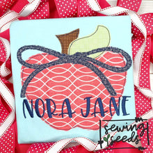 Load image into Gallery viewer, Apple with Classic Bow Applique SS - Sewing Seeds