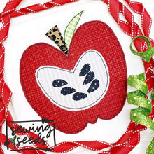 Load image into Gallery viewer, Apple with Seeds Applique SS - Sewing Seeds