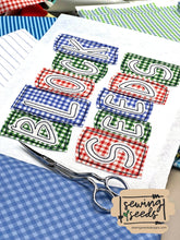 Load image into Gallery viewer, Block Seeds Applique Font - Sewing Seeds