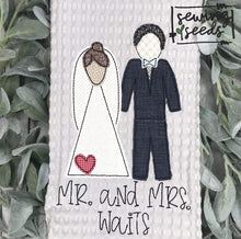 Load image into Gallery viewer, Bride and Groom Wedding Applique SS - Sewing Seeds