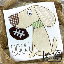 Load image into Gallery viewer, Charlie Dog with Football Applique SS - Sewing Seeds