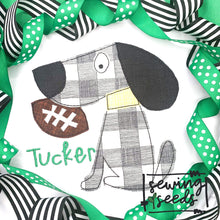 Load image into Gallery viewer, Charlie Dog with Football Applique SS - Sewing Seeds