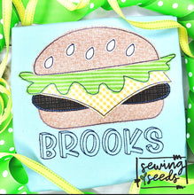 Load image into Gallery viewer, Cheese Burger Applique SS - Sewing Seeds