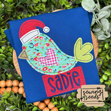 Load image into Gallery viewer, Christmas Bird Applique SS - Sewing Seeds