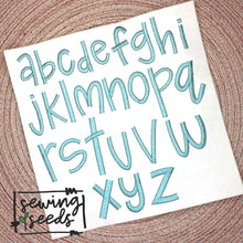 Load image into Gallery viewer, Daisy Seeds SATIN Embroidery Font - Sewing Seeds