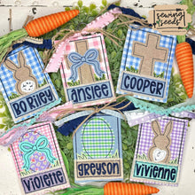 Load image into Gallery viewer, Easter Basket Name Tag BUNDLE SS (includes 6 designs) - Sewing Seeds