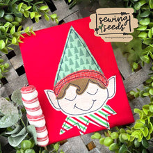 Load image into Gallery viewer, Elf Boy Christmas Applique SS - Sewing Seeds