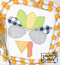 Load image into Gallery viewer, Fall Swag Boy Turkey Applique SS - Sewing Seeds