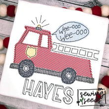 Load image into Gallery viewer, Firetruck Applique SS - Sewing Seeds