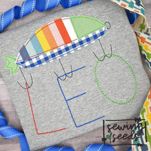 Load image into Gallery viewer, Fishing Lure Applique SS - Sewing Seeds