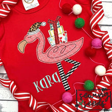 Load image into Gallery viewer, Flamingo with Gifts Applique SS - Sewing Seeds