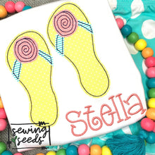 Load image into Gallery viewer, Flip Flops Applique SS - Sewing Seeds