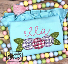 Load image into Gallery viewer, Floral Trio Applique SS - Sewing Seeds