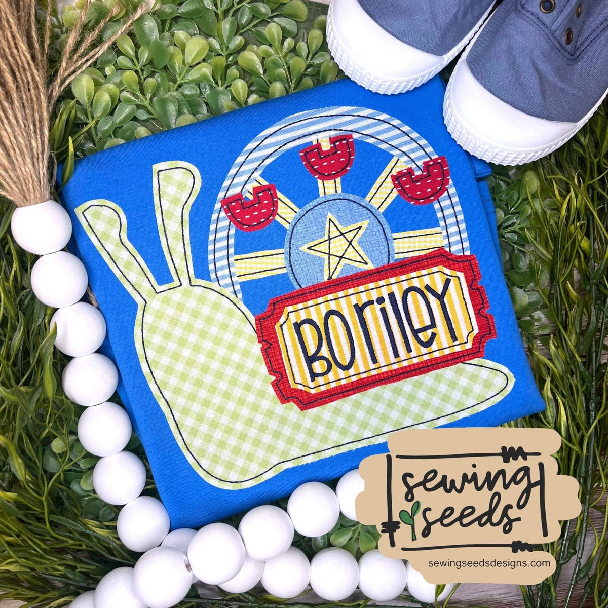 Slug Fair Trio with Ticket Name Tag Applique SS Sewing Seeds