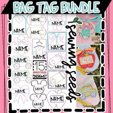 Load image into Gallery viewer, 2024 NEW Bag Tag BUNDLE (15 DESIGNS) - Sewing Seeds
