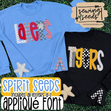 Spirit Seeds Appliqué Font