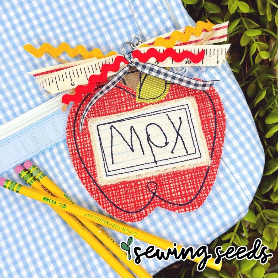 Apple Bag Tag SS - Sewing Seeds