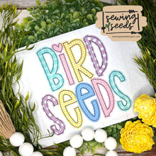 Load image into Gallery viewer, Bird Seeds Appliqué Font