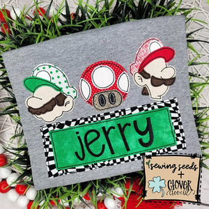 Mario Bro TRIO Applique - Sewing Seeds