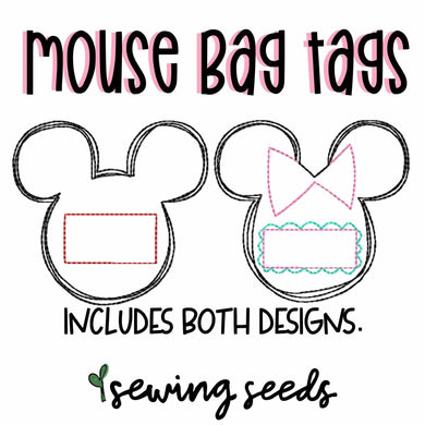 Mouse Bag Tag BUNDLE EXCLUSIVE - Sewing Seeds