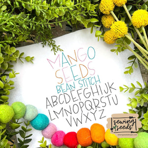 *** NEW Mango Seeds BEAN Embroidery Font - Sewing Seeds