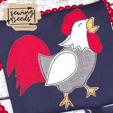 Rooster Applique SS