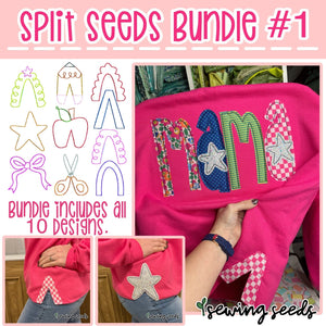 Split Seeds BUNDLE 1 (Perfect for Sweatshirts) - Sewing Seeds