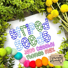 Load image into Gallery viewer, Striped Seeds Chain Embroidery Font - Sewing Seeds