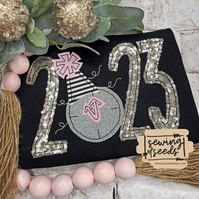 2023 New Year (Girl) Applique SS - Sewing Seeds
