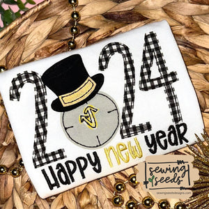 2024 Happy New Year (Boy) Applique SS - Sewing Seeds