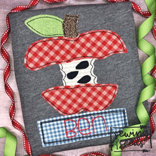 Load image into Gallery viewer, Apple Eaten with Seeds Applique SS - Sewing Seeds