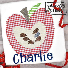 Load image into Gallery viewer, Apple with Seeds Applique SS - Sewing Seeds