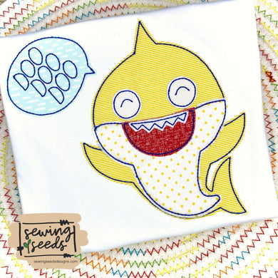 Baby Shark BOY Applique SS - Sewing Seeds