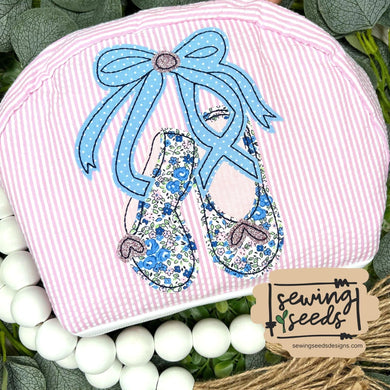 Ballerina Slippers Applique SS - Sewing Seeds