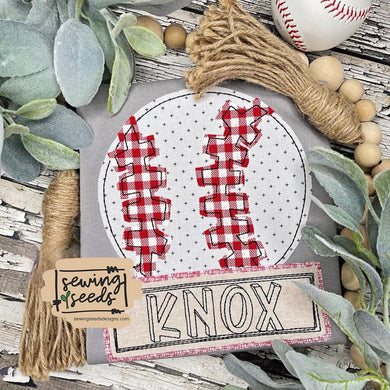 Baseball Applique SS - Sewing Seeds