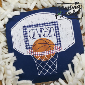 Basketball Hoop Applique SS - Sewing Seeds