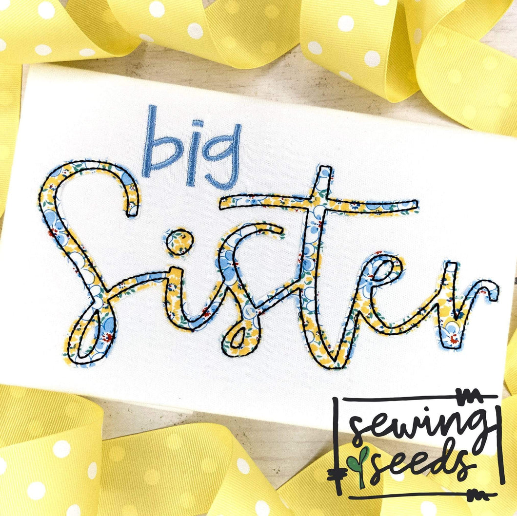 Big Sister Applique SS - Sewing Seeds