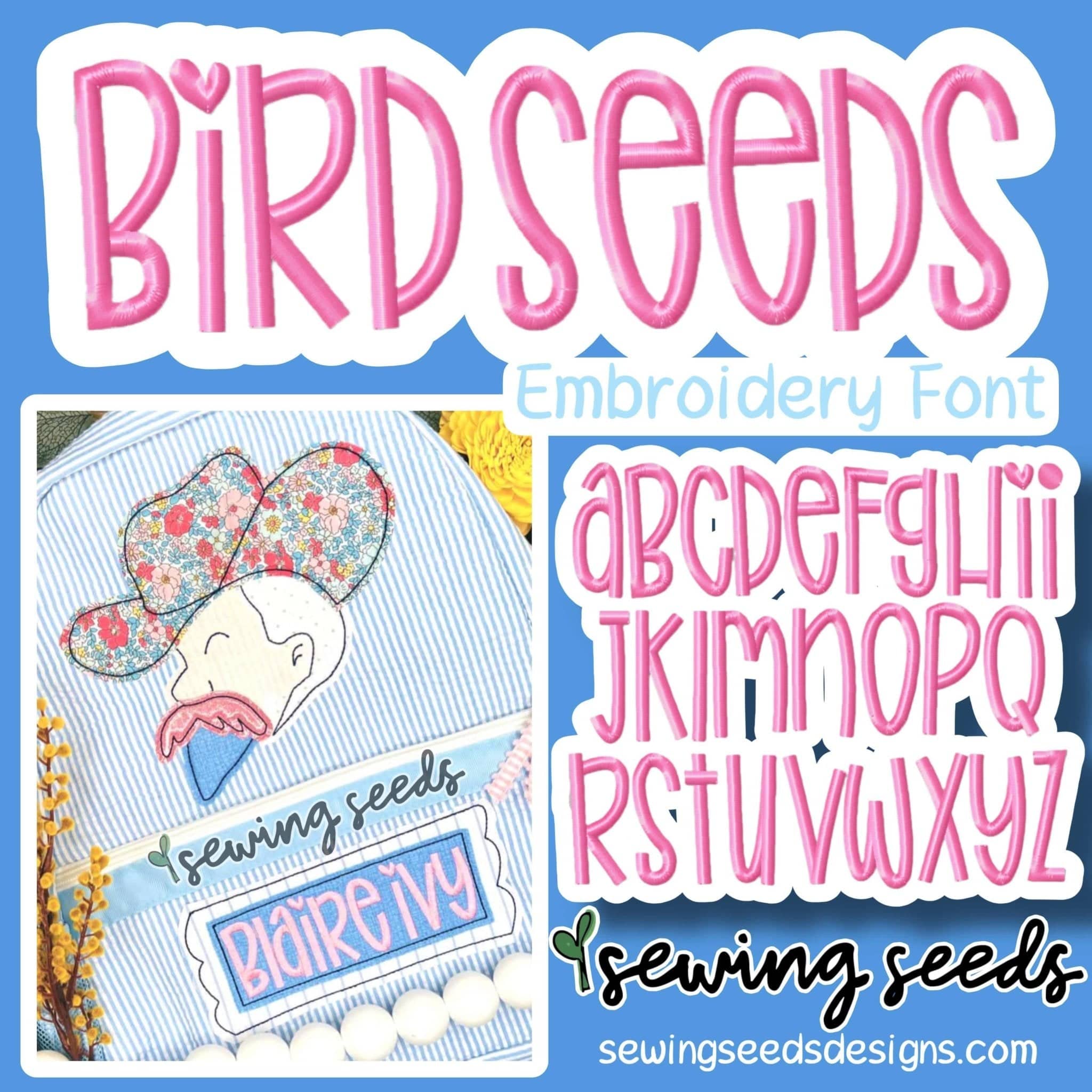 Bird Seeds Embroidery Font – Sewing Seeds