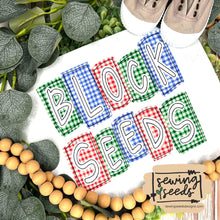 Load image into Gallery viewer, Block Seeds Applique Font - Sewing Seeds