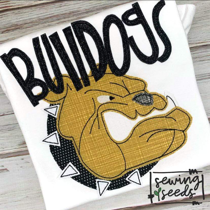 Bulldog Applique SS - Sewing Seeds