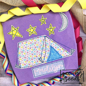 Camping Tent Applique SS - Sewing Seeds