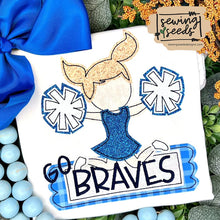 Load image into Gallery viewer, Cheerleader Applique SS - Sewing Seeds