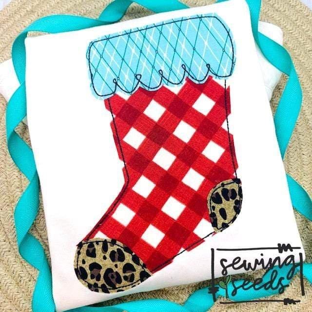 Christmas Stocking Applique SS - Sewing Seeds