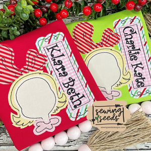 Cindy Lou Who Applique SS - Sewing Seeds